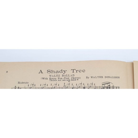 Vintage Sheet Music 1927 A Shady Tree Waltz Voice Piano Ukulele - Picture 2 of 4